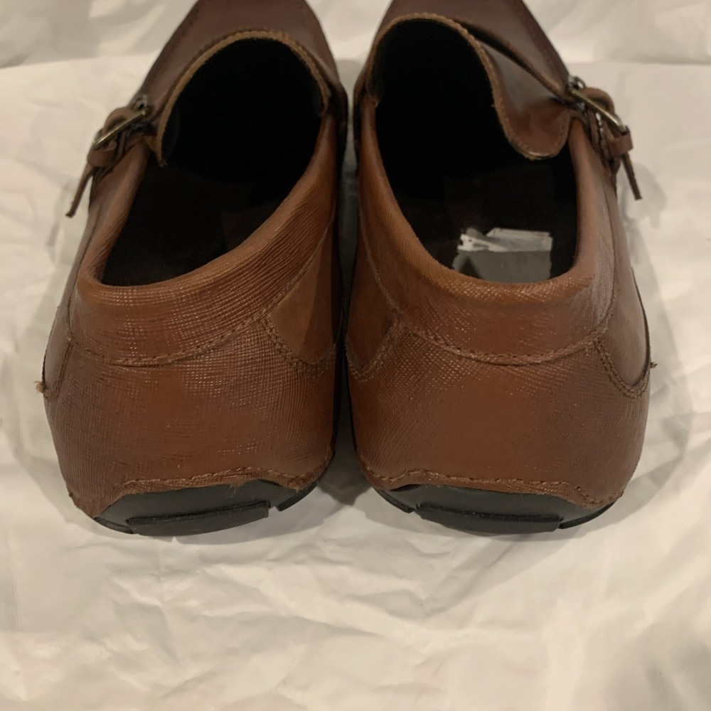 Kenneth Cole Reaction Mens 12 Toast Driver C Brown Leather Loafer Shoe - Picture 6 of 6